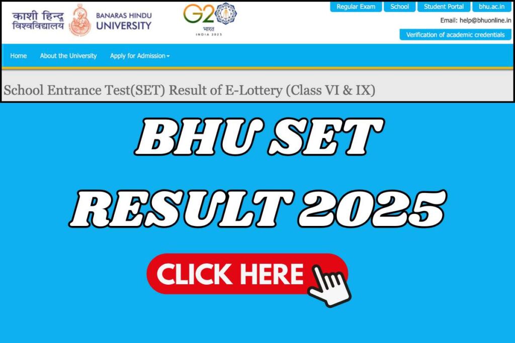 BHU SET Result 2025
