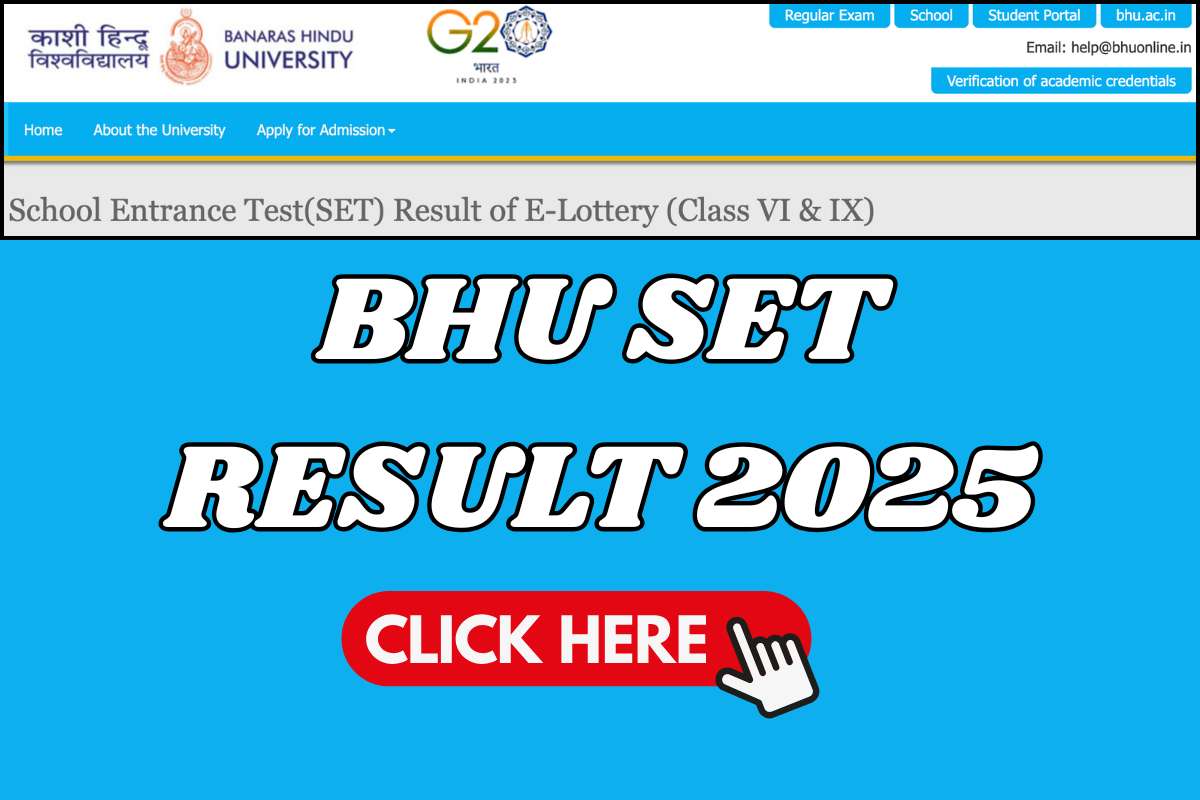 BHU SET Result 2025