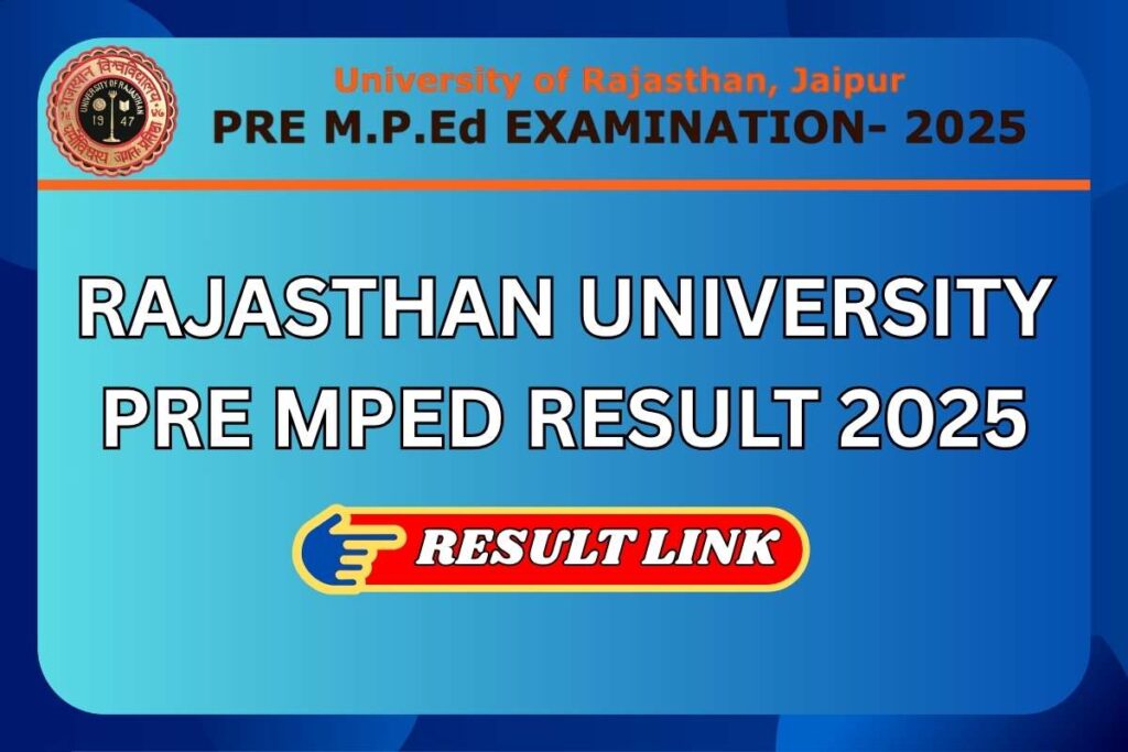 Rajasthan University Pre MPED Result 2025
